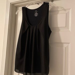 Black, Scoop neck tank top